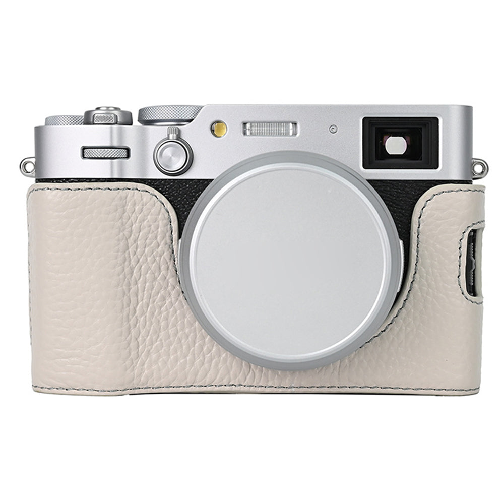 For Fujifilm X100VI Camera Half Body Cover Genuine Cow Leather Bottom Case For Fujifilm X100VI Camera Half Body Cover Genuine Cow Leather Bottom Case